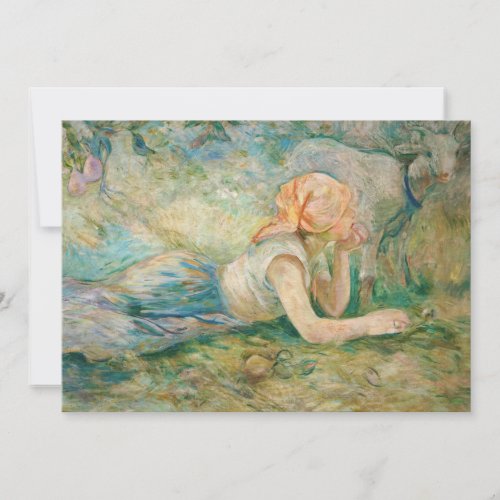 Berthe Morisot _ Shepherdess Resting Invitation
