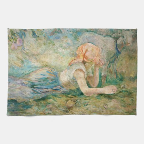 Berthe Morisot _ Shepherdess Resting Kitchen Towel