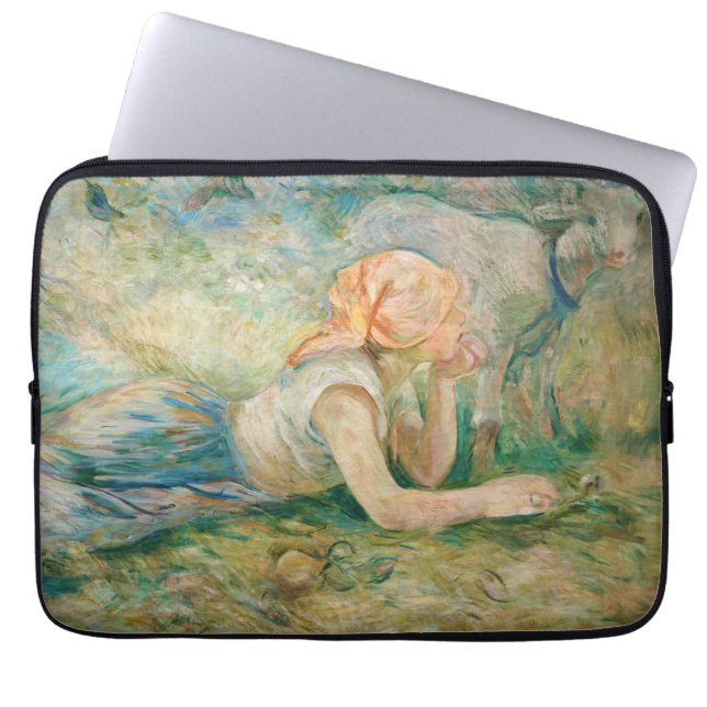 Berthe Morisot - Shepherdess Resting Laptop Sleeve (Front)