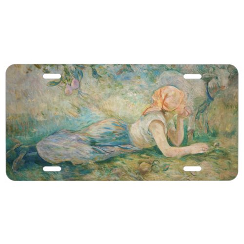 Berthe Morisot _ Shepherdess Resting License Plate