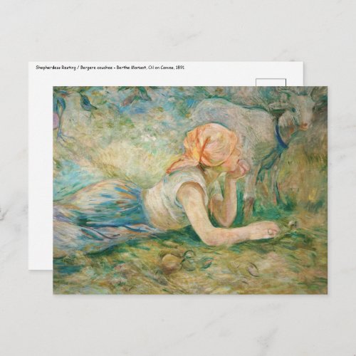 Berthe Morisot _ Shepherdess Resting Postcard