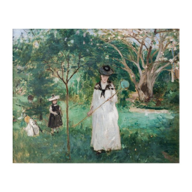 Berthe Morisot - The Butterfly Hunt Acrylic Print (Front)