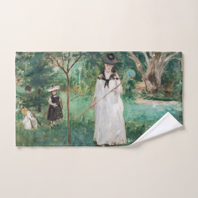 Berthe Morisot - The Butterfly Hunt  Bath Towel Set (Hand Towel)