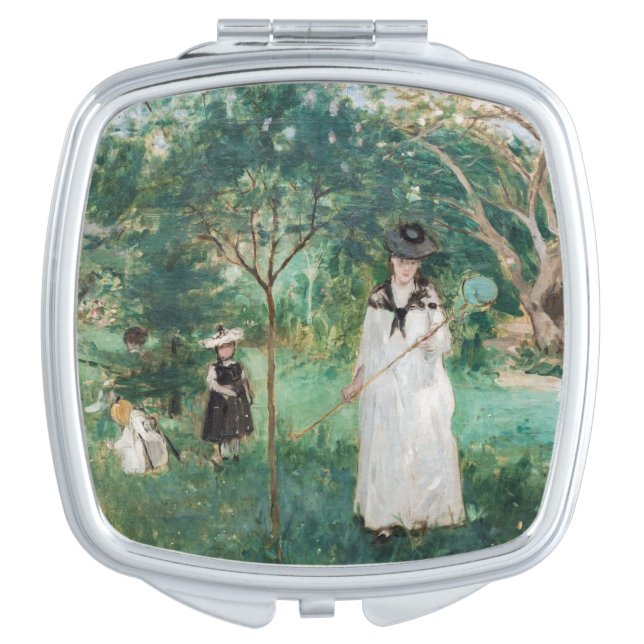 Berthe Morisot - The Butterfly Hunt Compact Mirror (Front)