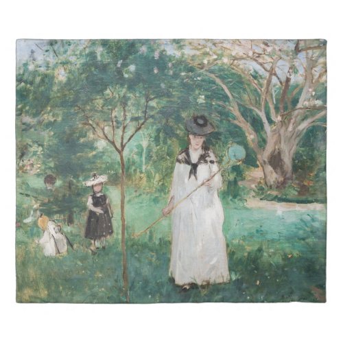 Berthe Morisot _ The Butterfly Hunt Duvet Cover