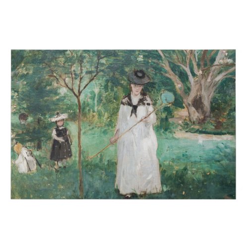 Berthe Morisot _ The Butterfly Hunt Faux Canvas Print