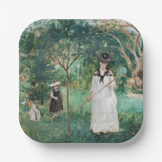 Berthe Morisot - The Butterfly Hunt Paper Plates (Front)