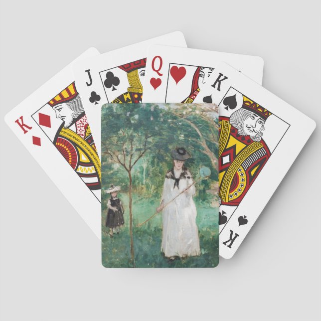 Berthe Morisot - The Butterfly Hunt Poker Cards (Back)