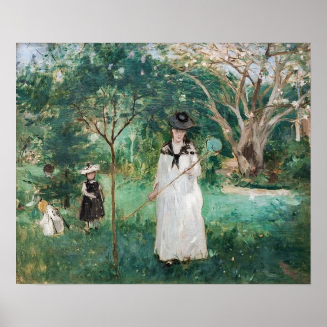 Berthe Morisot - The Butterfly Hunt Poster (Front)