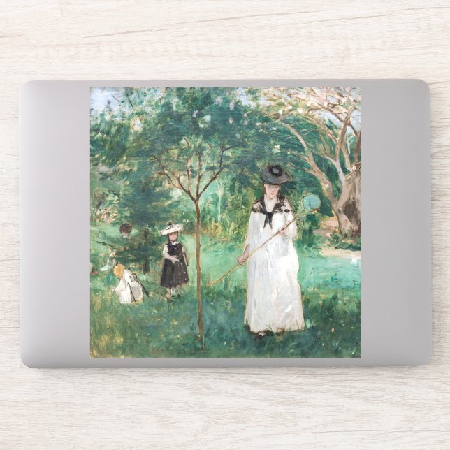 Berthe Morisot - The Butterfly Hunt Sticker (Computer)