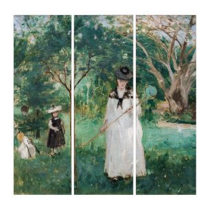 Berthe Morisot - The Butterfly Hunt Triptych