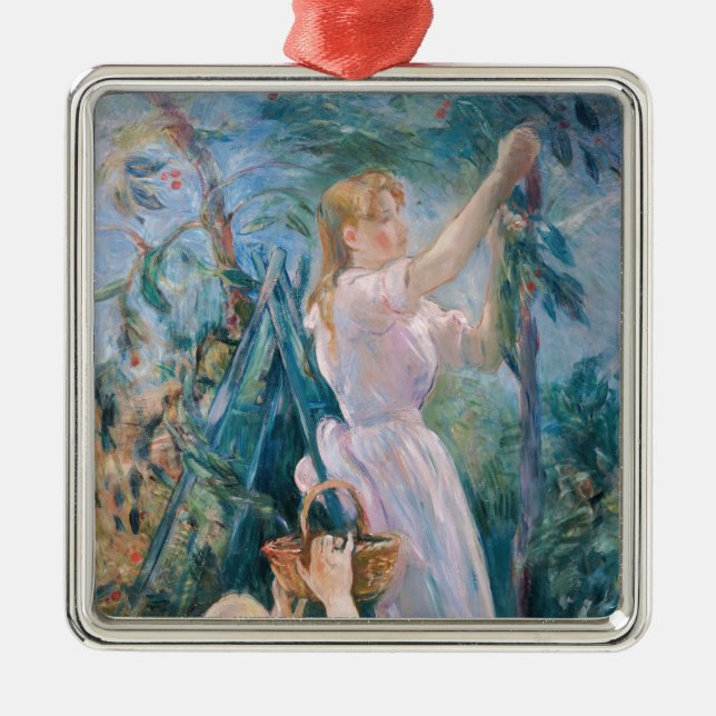 Berthe Morisot - The Cherry Picker Metal Ornament (Front)