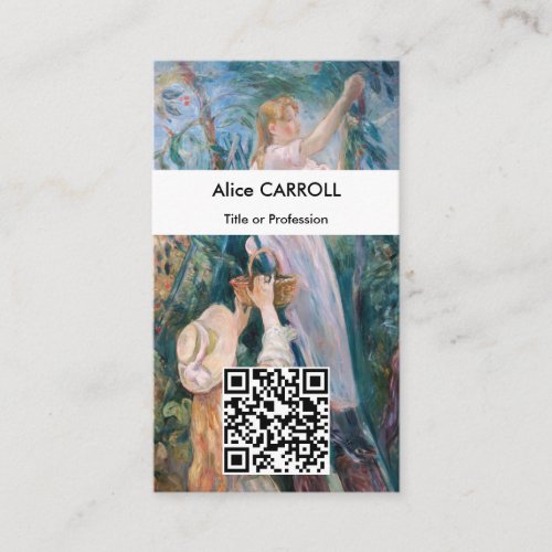 Berthe Morisot _ The Cherry Picker _ QR Code Business Card