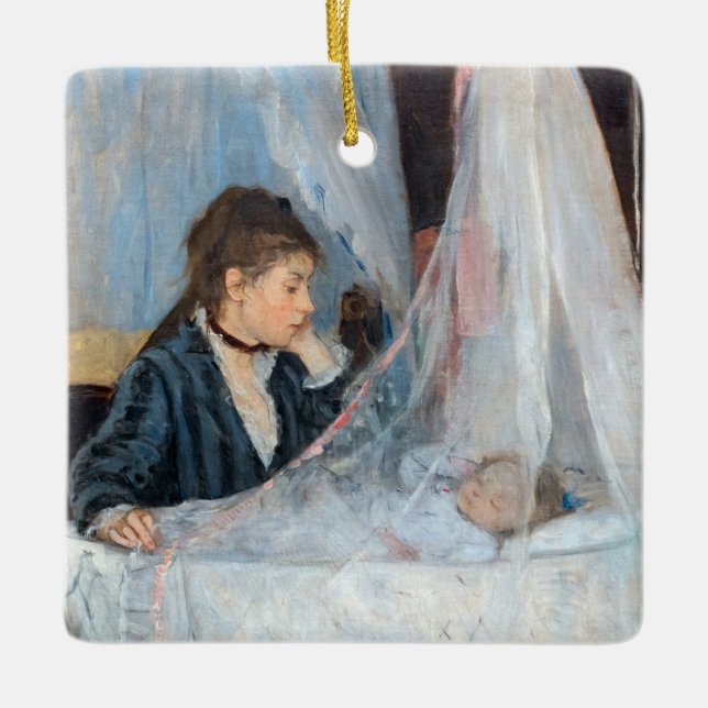 Berthe Morisot - The Cradle Ceramic Ornament (Front)