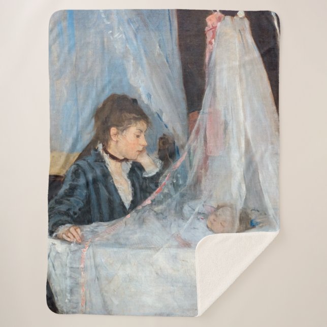 Berthe Morisot - The Cradle Sherpa Blanket (Front)