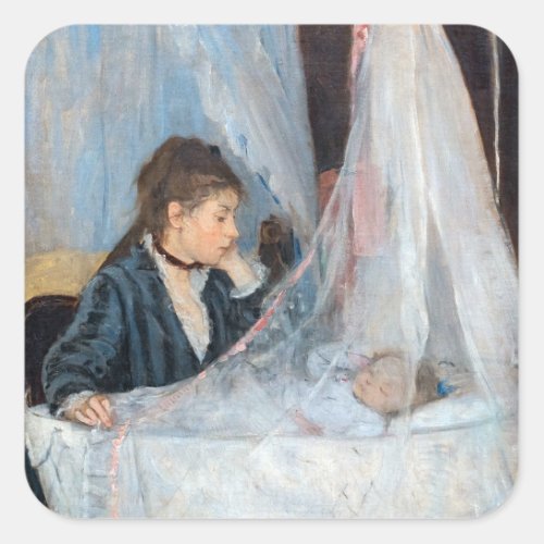 Berthe Morisot _ The Cradle Square Sticker