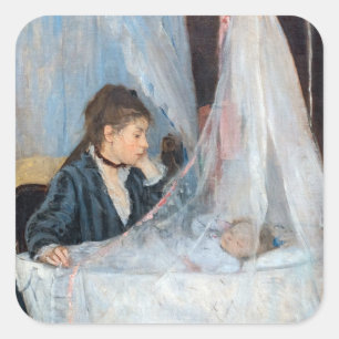 Berthe Morisot - The Cradle Square Sticker