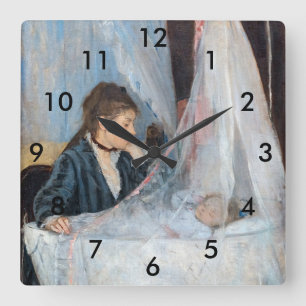 Berthe Morisot - The Cradle Square Wall Clock