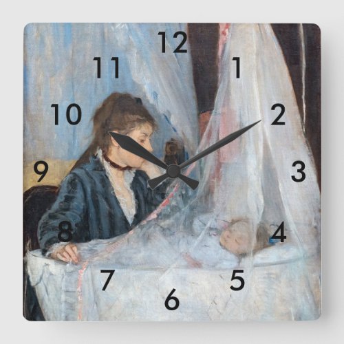 Berthe Morisot _ The Cradle Square Wall Clock