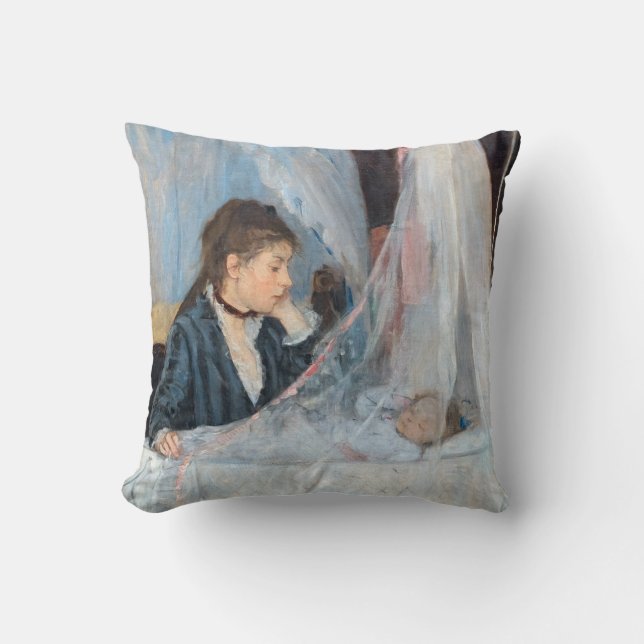 Berthe Morisot - The Cradle Throw Pillow (Front)