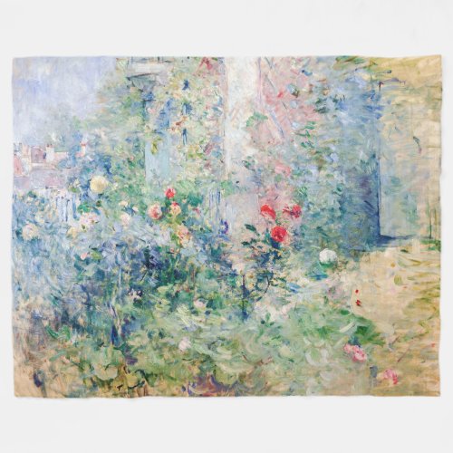 Berthe Morisot _ The Garden at Bougival Fleece Blanket