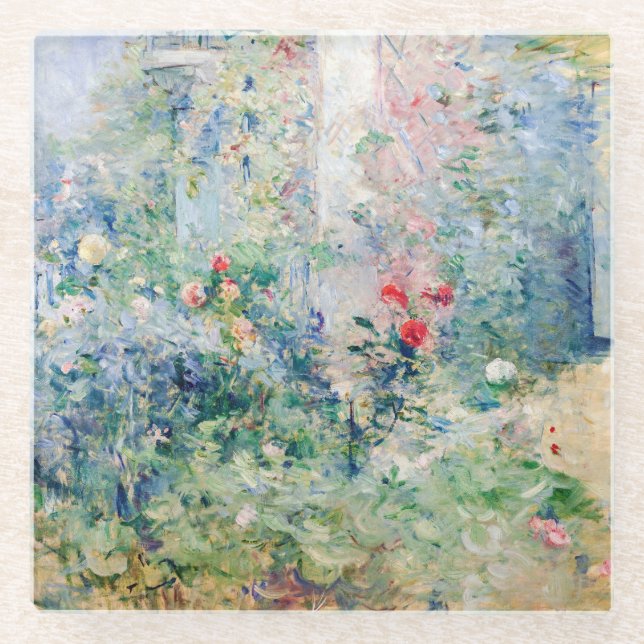 Berthe Morisot - The Garden at Bougival Glass Coaster (Front)