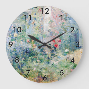 Berthe Morisot - The Garden at Bougival Large Clock