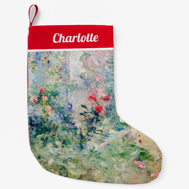 Berthe Morisot - The Garden at Bougival Small Christmas Stocking (Front)