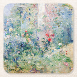 Berthe Morisot - The Garden at Bougival Square Paper Coaster
