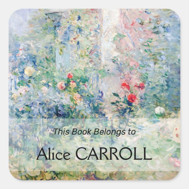 Berthe Morisot - The Garden at Bougival Square Sticker (Front)