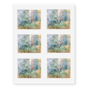 Berthe Morisot - The Garden at Bougival Temporary Tattoos