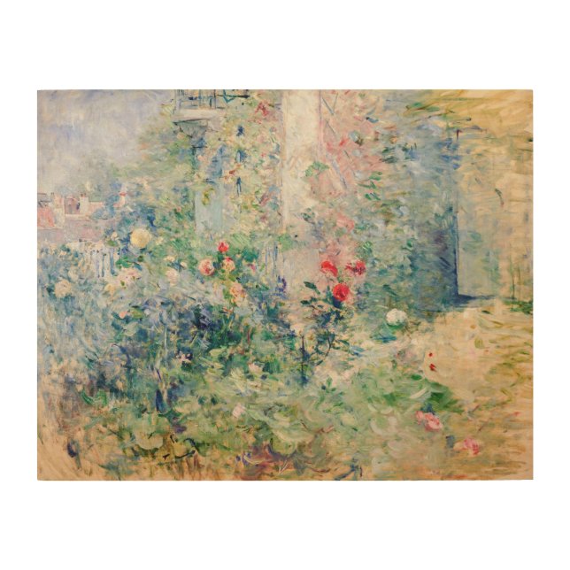 Berthe Morisot - The Garden at Bougival Wood Wall Art (Front)