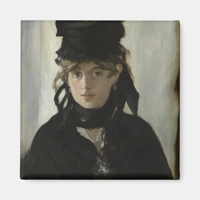 Berthe Morisot with a Bouquet of Violets by Manet Magnet (Front)