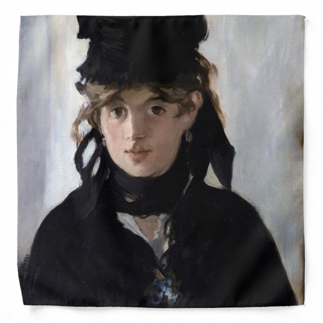 Berthe Morisot With a Bouquet of Violets, Manet Bandana (Front)