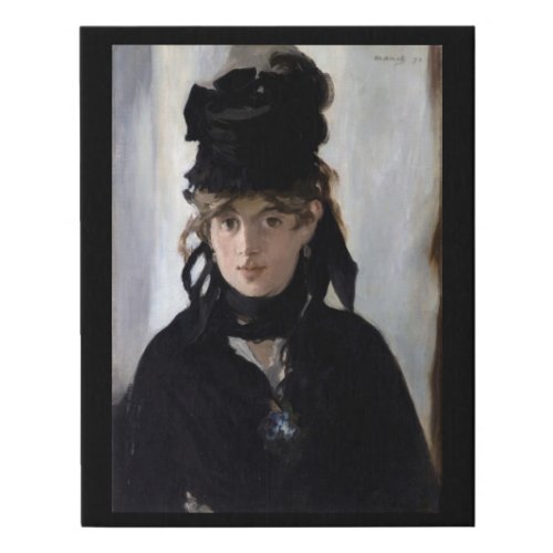 Berthe Morisot With a Bouquet of Violets Manet Faux Canvas Print