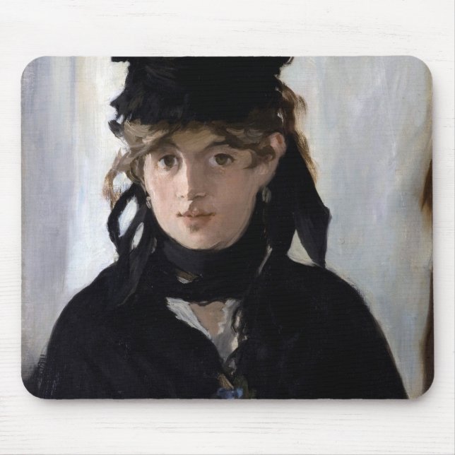 Berthe Morisot With a Bouquet of Violets, Manet Mouse Pad (Front)