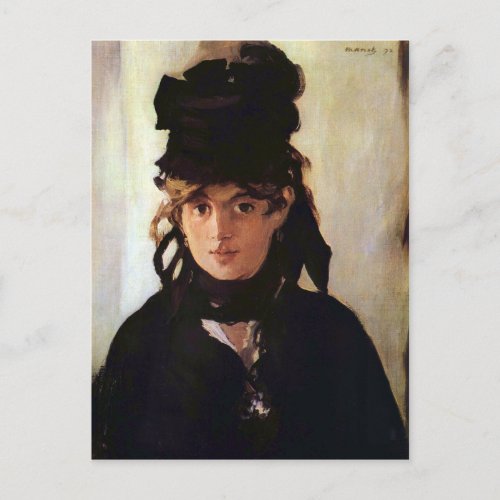 Berthe Morisot with a Bouquet of Violets Manet Postcard