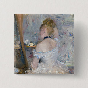 Berthe Morisot - Woman at Her Toilette Button