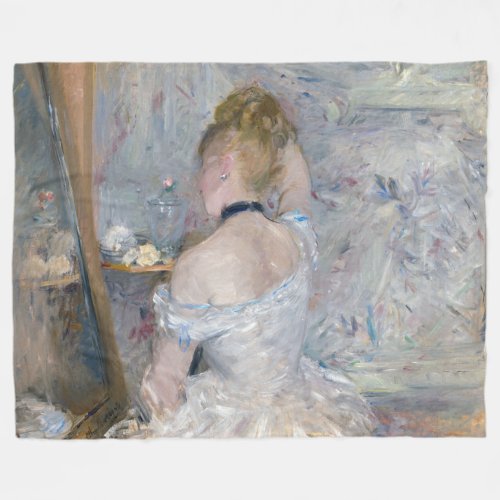 Berthe Morisot _ Woman at Her Toilette Fleece Blanket
