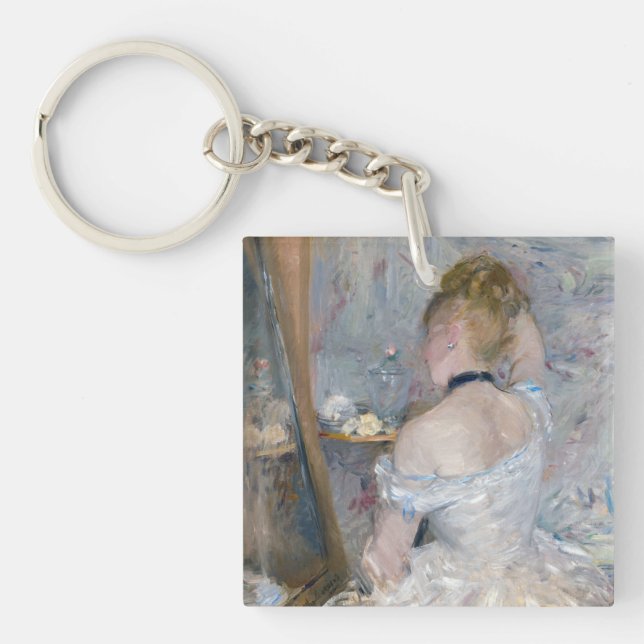 Berthe Morisot - Woman at Her Toilette Keychain (Front)