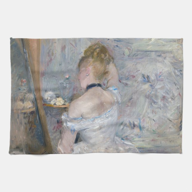 Berthe Morisot - Woman at Her Toilette Kitchen Towel (Horizontal)