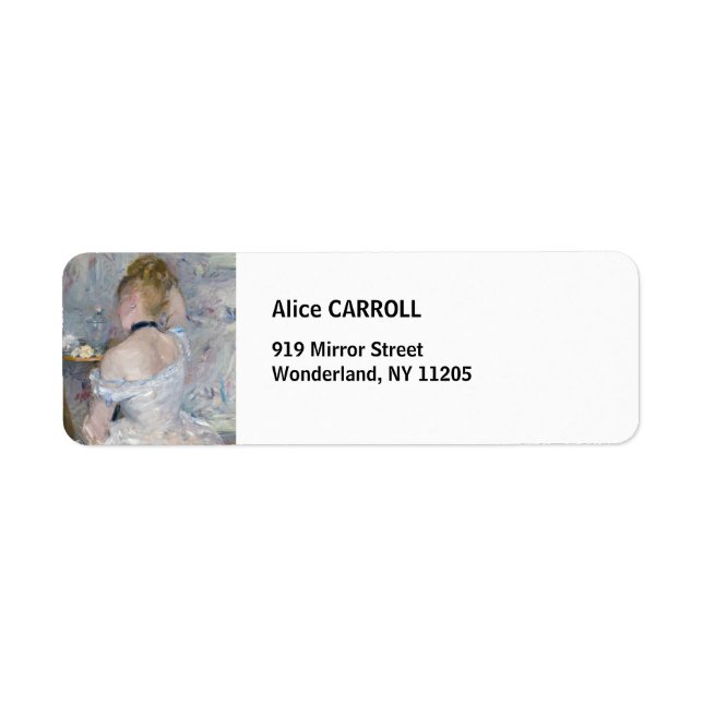 Berthe Morisot - Woman at Her Toilette Label (Front)