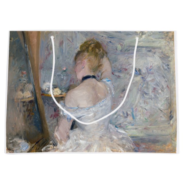 Berthe Morisot - Woman at Her Toilette Large Gift Bag (Front)