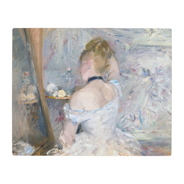 Berthe Morisot - Woman at Her Toilette Metal Print (Front)