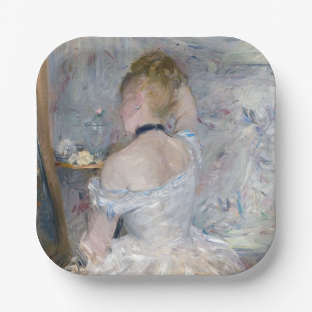 Berthe Morisot - Woman at Her Toilette Paper Plates (Front)