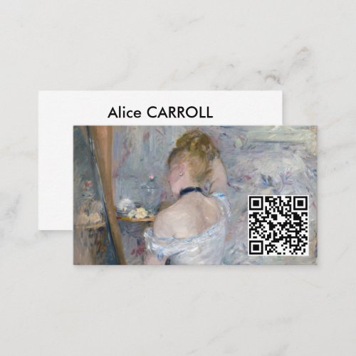 Berthe Morisot _ Woman at Her Toilette _ QR Code Business Card