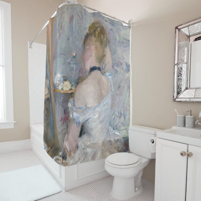 Berthe Morisot - Woman at Her Toilette Shower Curtain (In Situ)