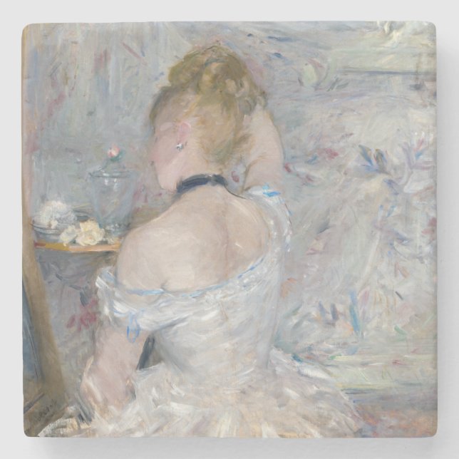 Berthe Morisot - Woman at Her Toilette Stone Coaster (Front)