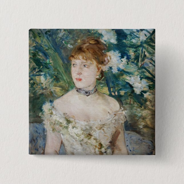 Berthe Morisot - Young Girl in a Ball Gown Button (Front)