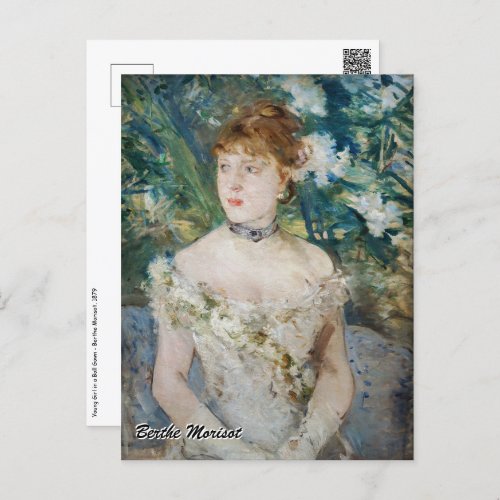 Berthe Morisot _ Young Girl in a Ball Gown Postcard